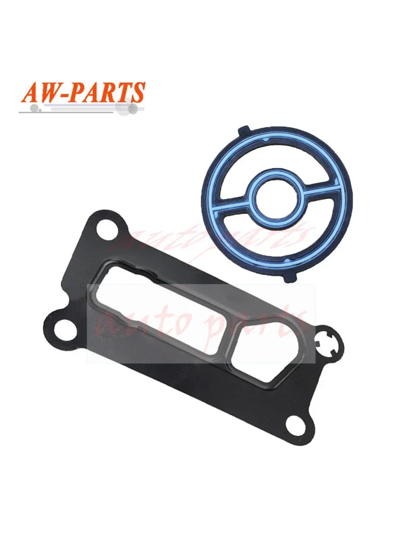 Engine Oil Cooler Filter Housing Gasket Seal LF0214342 LF0214700 1S7Z6A642AAA 1PC/Set Fit for Mazda 3 5 6 CX7 MX5 Miata Tribute