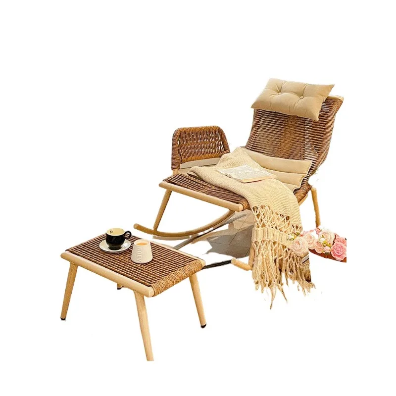 Adult Sleeping Balcony Rattan Chair Lazy Home Sofa Living Room Leisure Rocking Chair