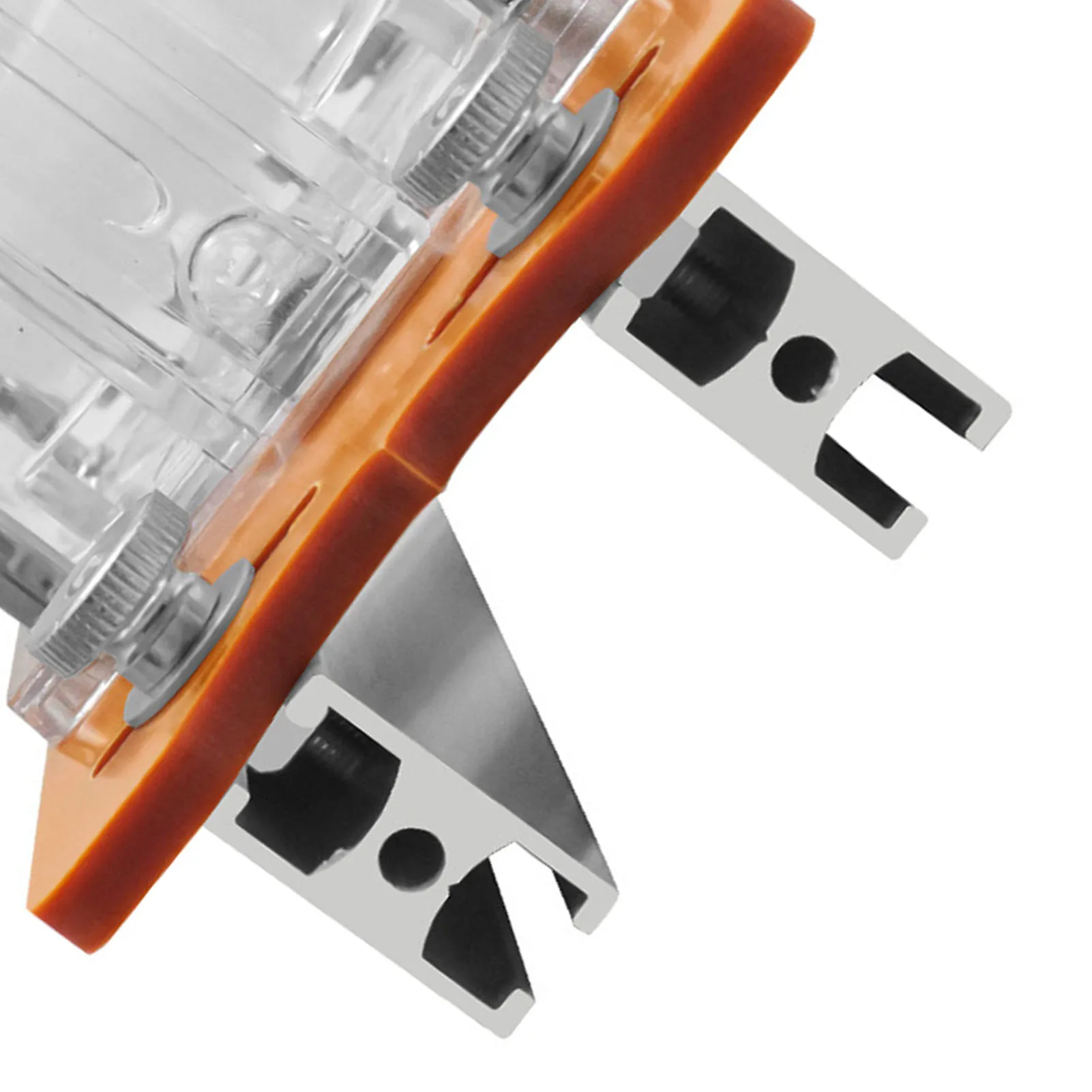 Wood Router Base Compact Wide Application Accurate Slotting Aluminum Alloy Router Slotting Bracket for Finishing