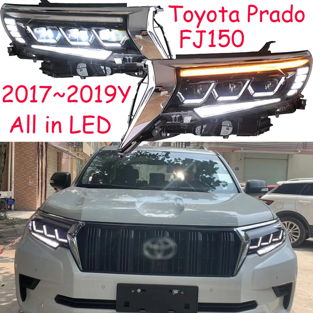 

2017~2019 car bupmer head light for Toyota Prado headlight LC150 FJ150 Cruiser car accessories All LED fog prado headlamp