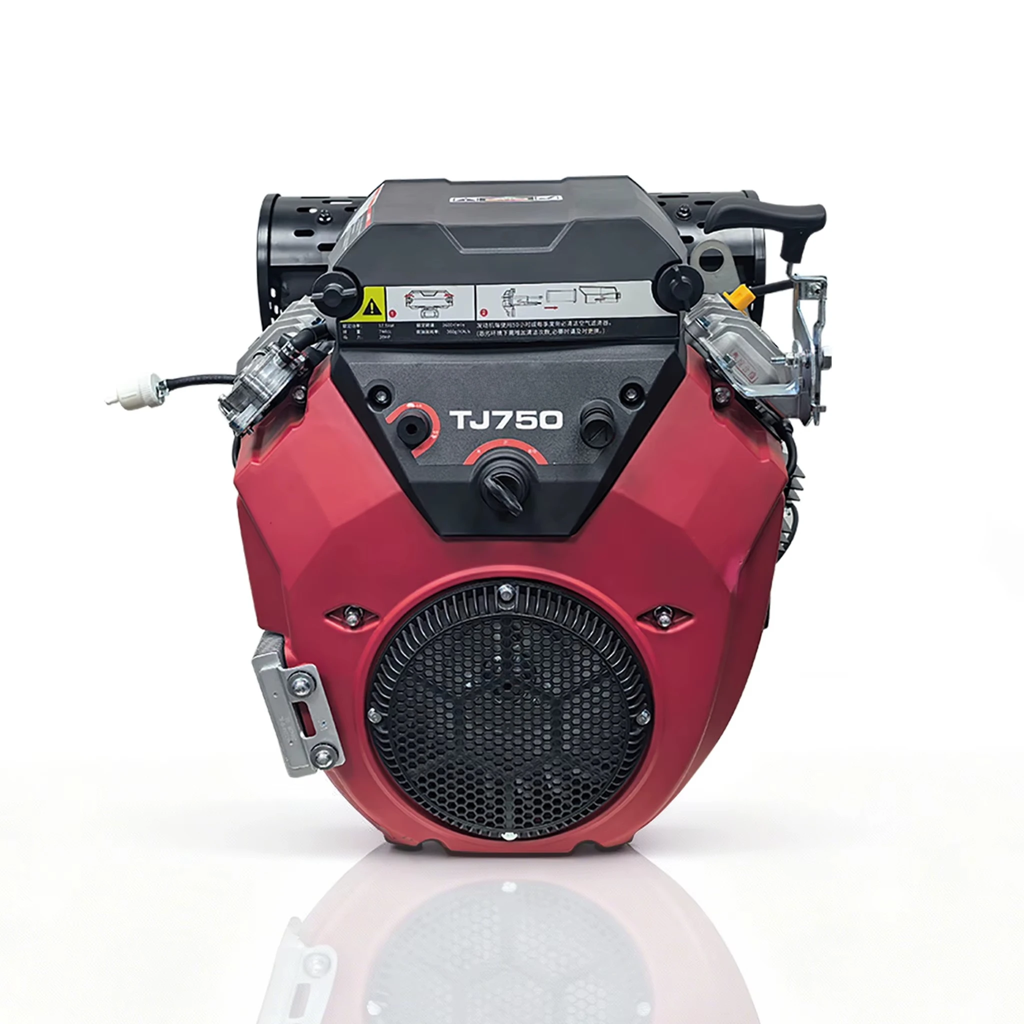 Euro5 CE Approved Twin Cylinder 4 Stroke Petrol Engine 80x74mm Bore Stroke 27HP Pump Forestry Mulchers Stump Grinding Equipment