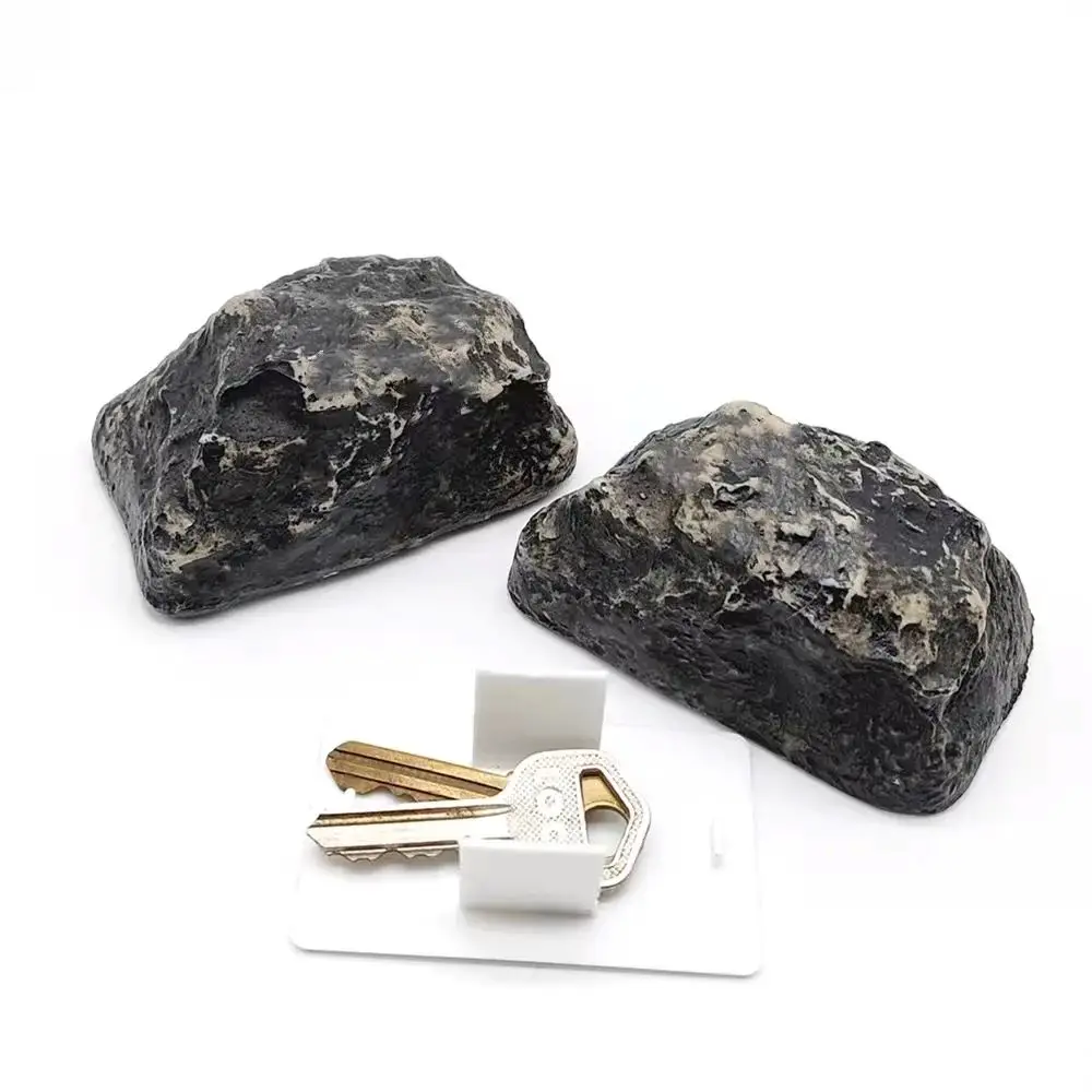 New Creative Simulation Hide Keys In Stone Safety Storage Box Outdoor Garden Hidden Fake Rock Shape For Home RV Spare Key Safe