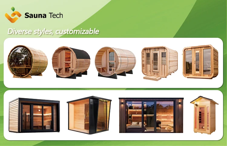 Luxury Outdoor Sauna With for Home Wellness Relaxation and Recovery Therapy
