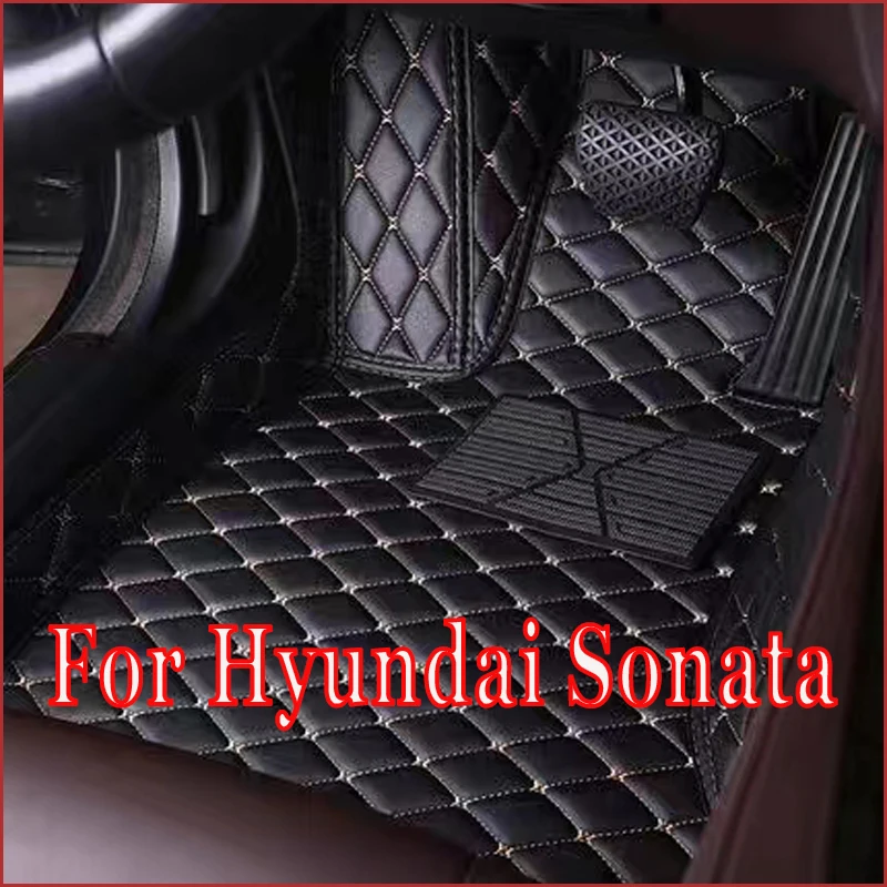 

Car Floor Mats For Hyundai Sonata DN8 MK8 2020 2021 2022 Auto Interior Parts Luxury Mat Leather Rug Set Carpet Car Accessories