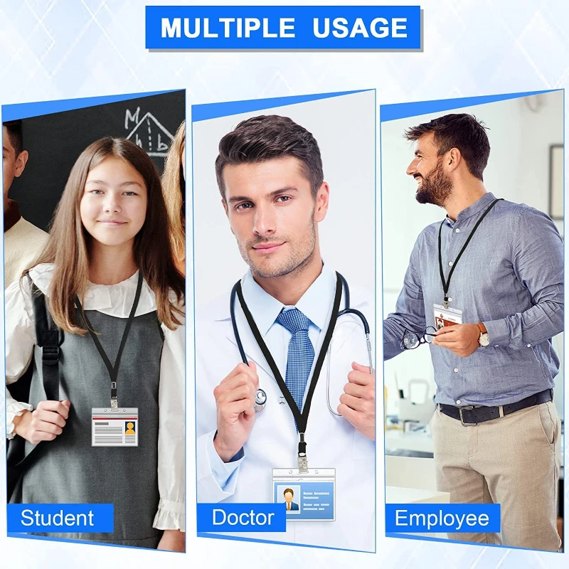 10 قطعة/20 قطعة معرف اسم العلامة بطاقة الهوية الحبل شارة السلامة الحبل حزام البوليستر الشريط الدورية هوك الرقبة حزام #3