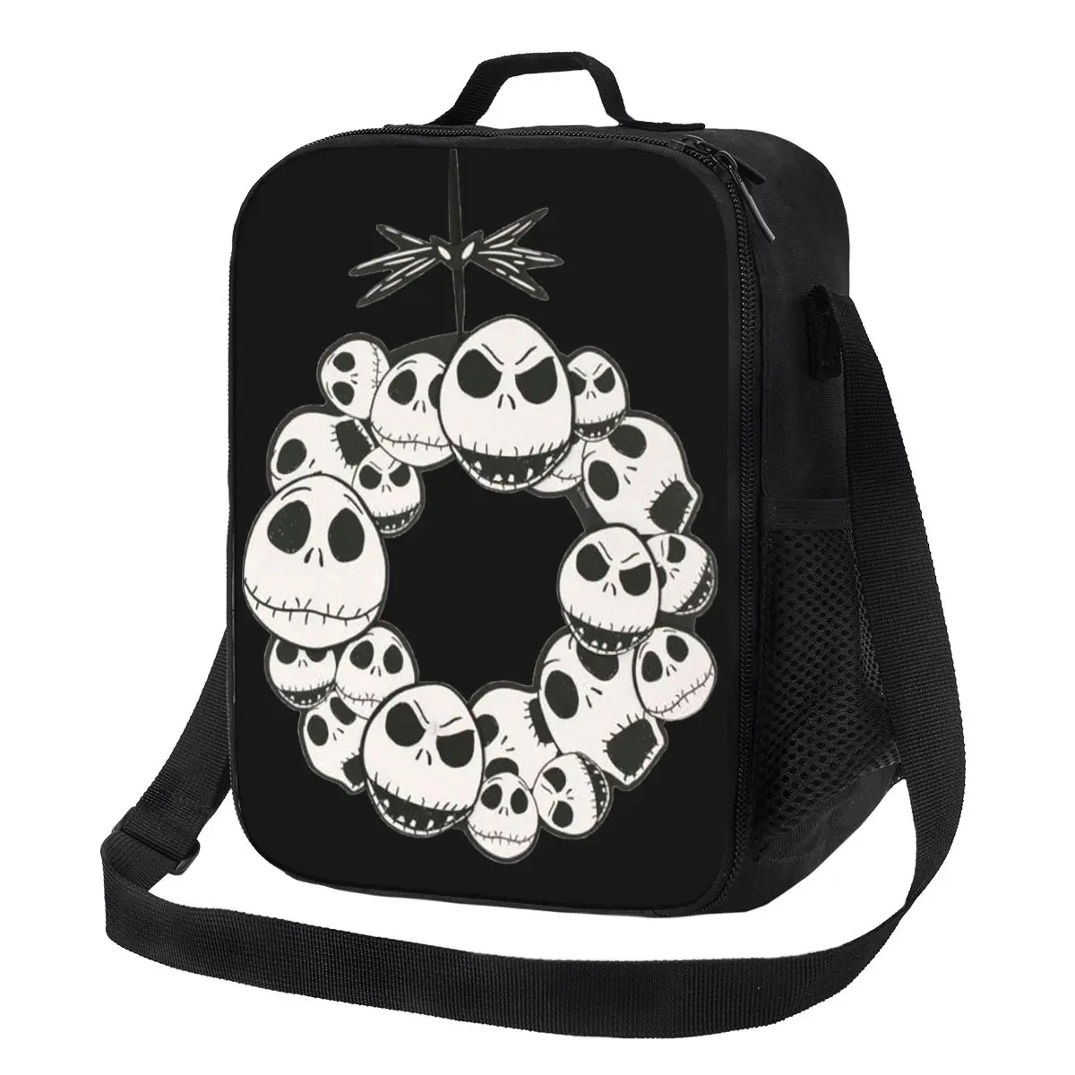 

Изготовленная на заказ сумка для обеда Jack Skellington Circle String, термоизолированная сумка для обеда, портативная сумка для обеда для детей, школьников, коробка для еды Bento