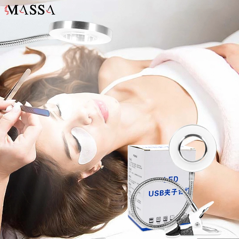Lámpara de pestañas USB, luz LED fría y cálida, luz de dos colores, salón de belleza especial, injerto de pestañas postizas, lámparas de extensión, herramientas de maquillaje
