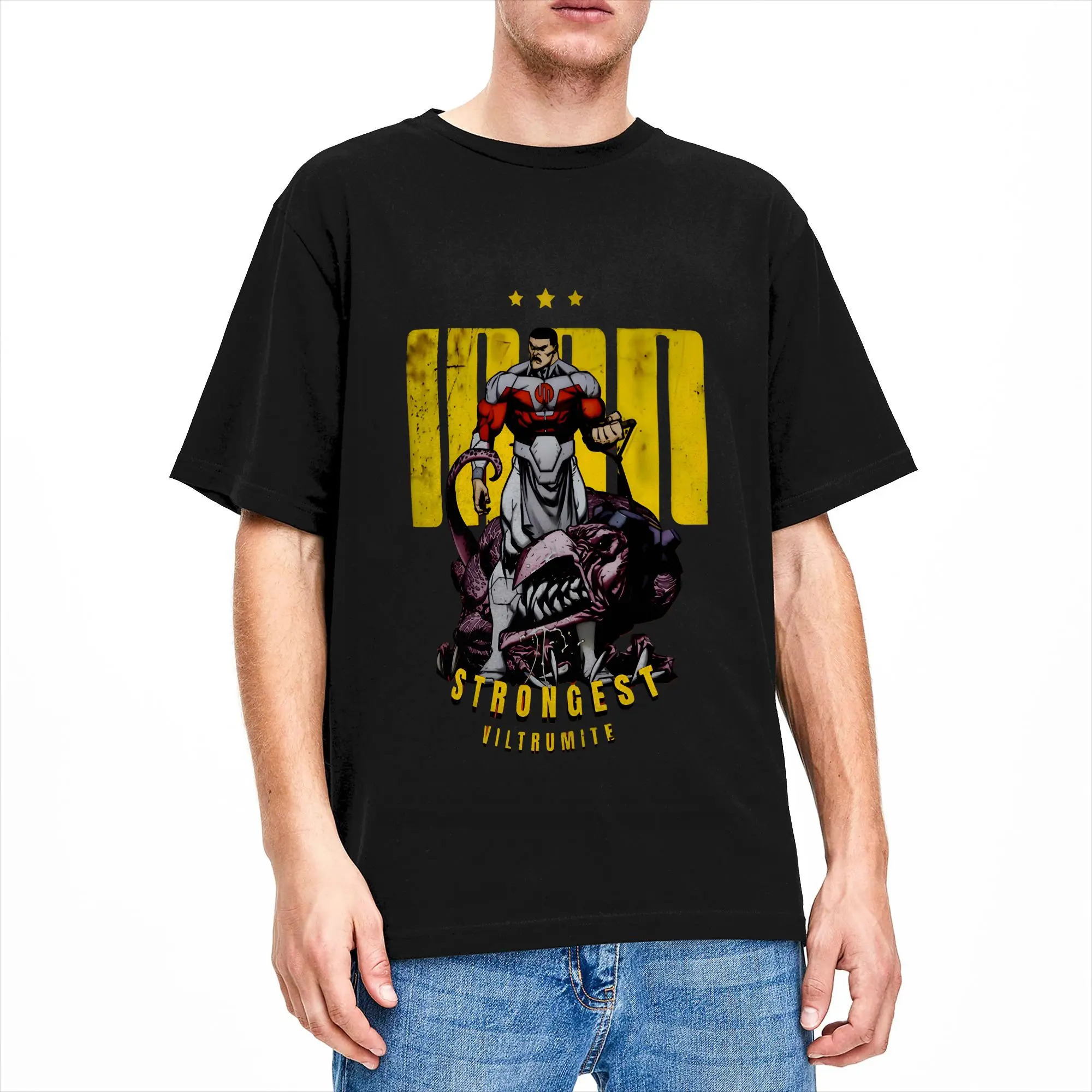 Men T-Shirts Conqueror Of Ragnars Thragg Fun Pure Cotton Tees Short Sleeve Invincibled Anime T Shirt Crewneck Tees New Arrival