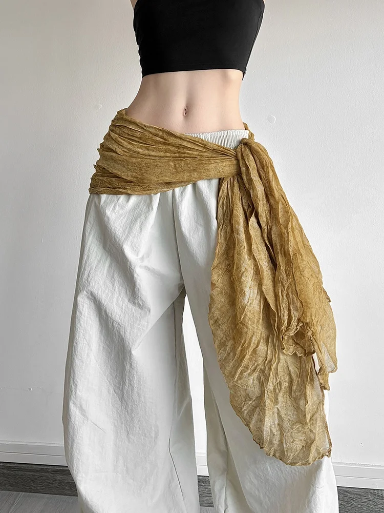 Fashionable Retro Leopard Print Belt Women's Slimming Decorative Tie Waistband Casual Pants Accessory Stylish Versatile