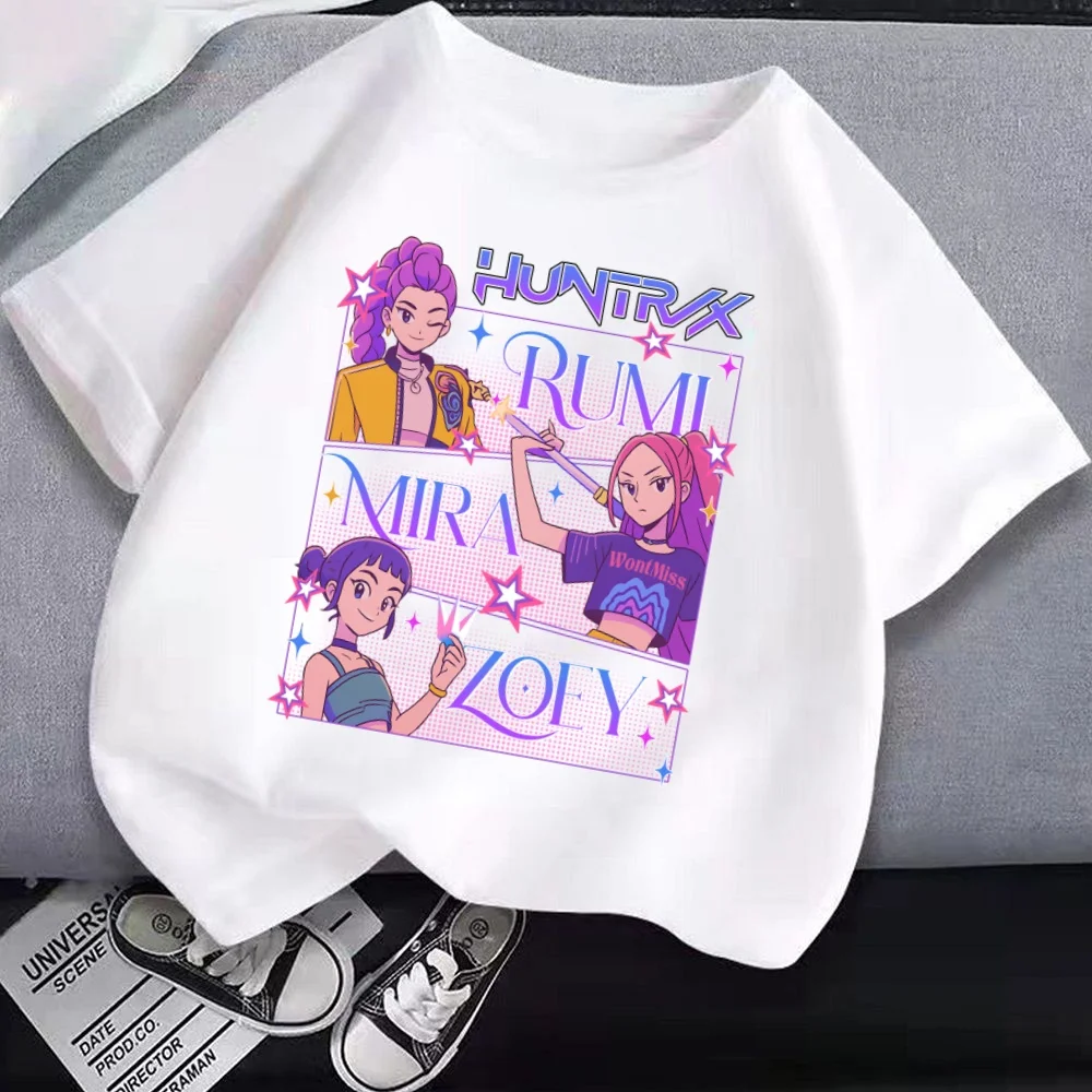 

Детская летняя повседневная милая хлопковая футболка с короткими рукавами Kpop Devil Hunter