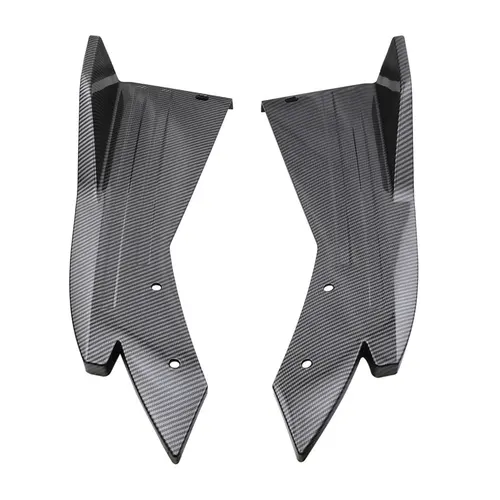Imagen 2 del producto Alerón Universal para parachoques trasero de coche, protección embellecedora de ala de fibra de carbono, difusor antichoque, falda lateral, divisor de ángulo envolvente, 2 uds.