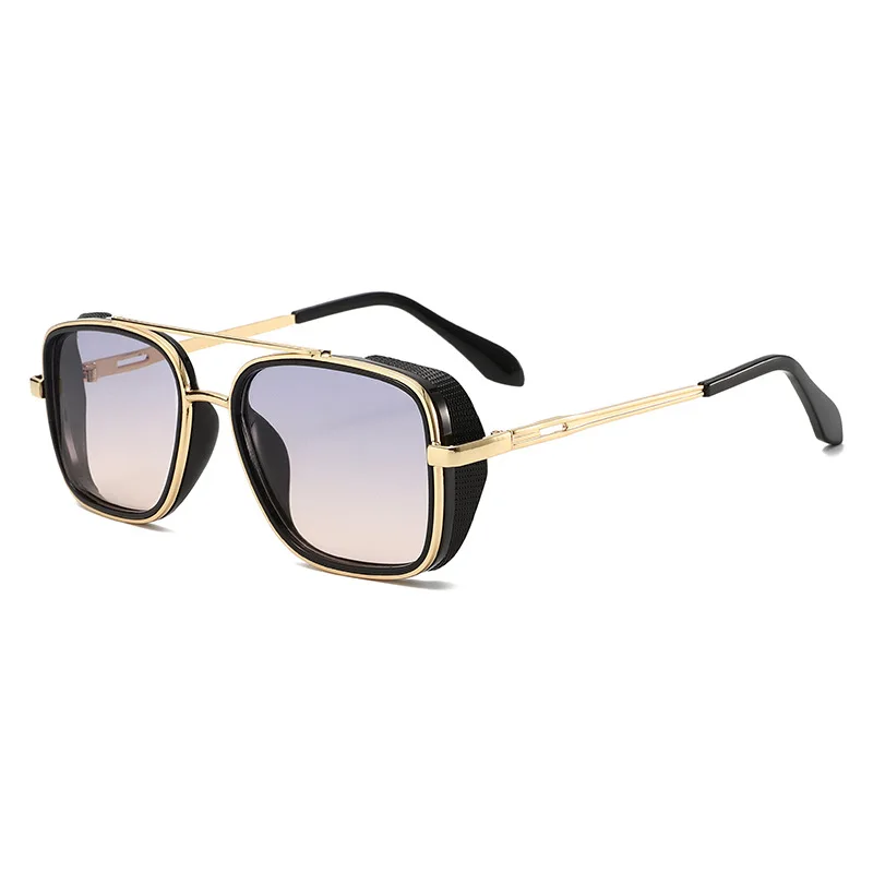 Neue Vintage Metallrahmen Quadratische Sonnenbrille für Damen und Herren Rechteckige Sonnenbrillen Ovale Brillen für Männer und Frauen