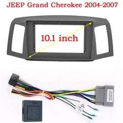 Car Radio Frame Fascia 10.1 Inch Adapter For 2004 2005 2006 2007 JEEP GRAND CHEROKEE Android Dashboard Panel Trim Kit