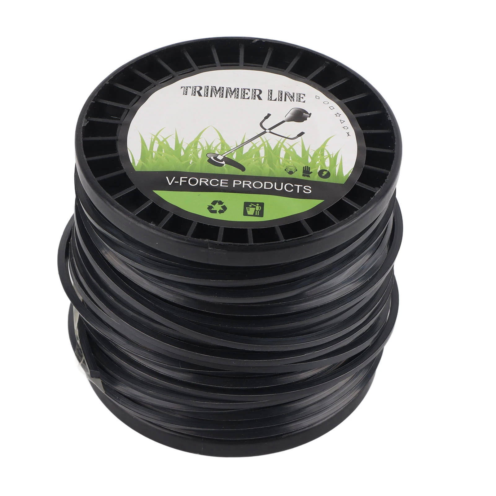 3,3 mm vierkante snijlijn van zwart nylon, hoge efficiëntie, laag geluidsniveau, vervanging voor grasmaaier en grassenmaaier.