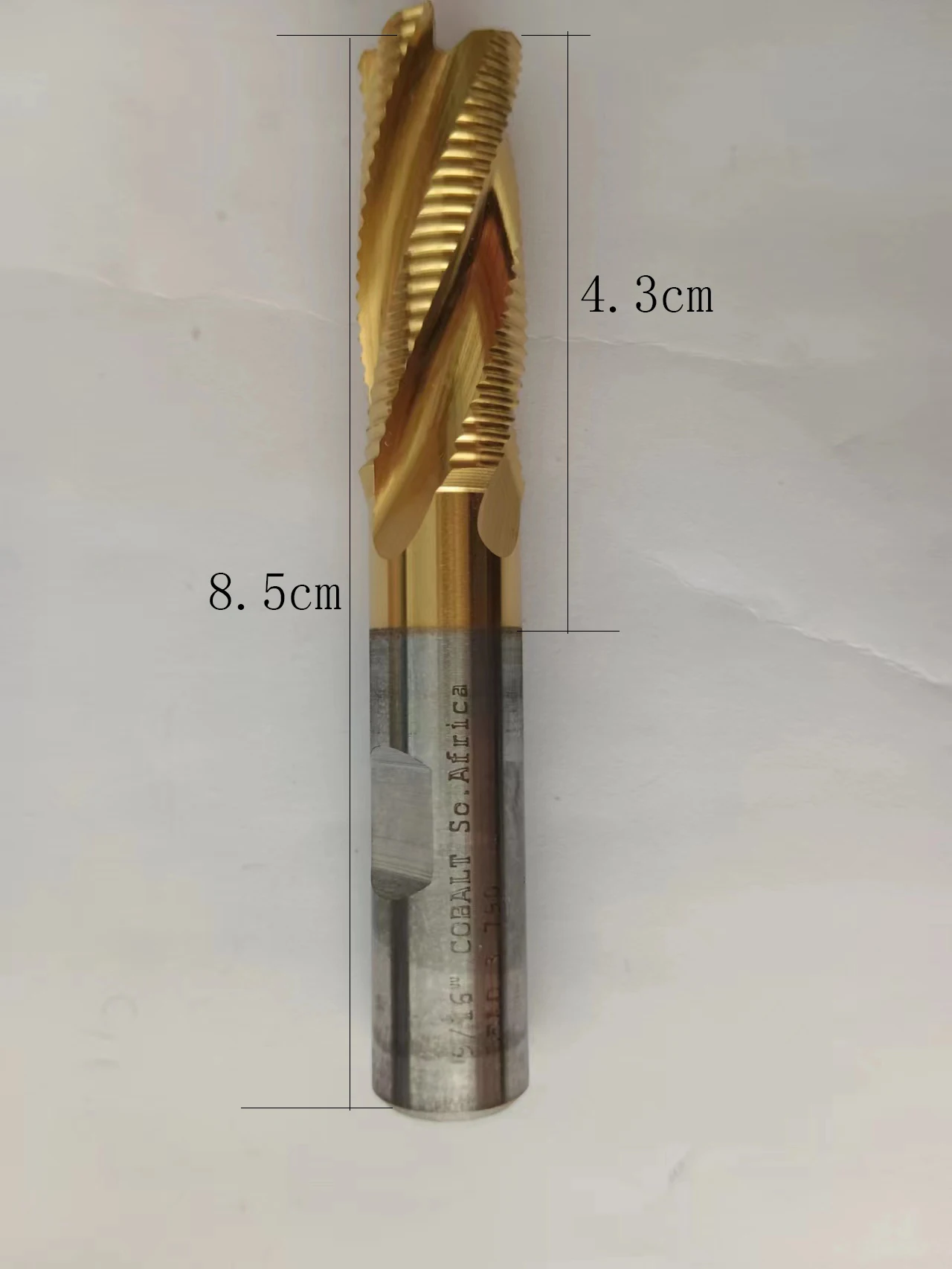 

9/16x1/2x1-3/8 HSS End Mill 4 Flute High Precision Metal Cutter Tin Coating Milling Tool