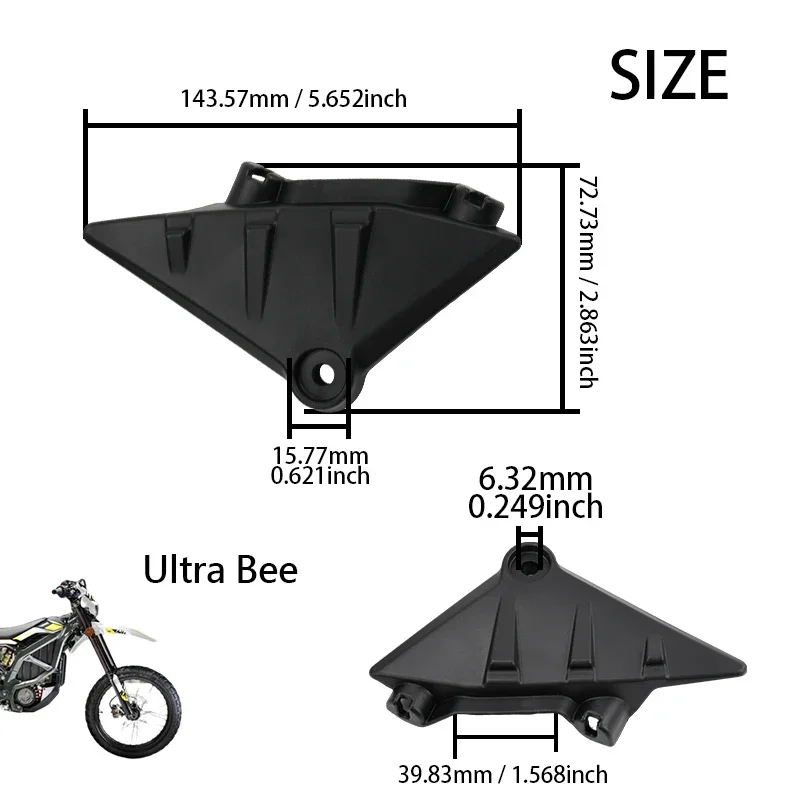ONLEEYPP Motorcycle Parts Tools Mudguard Black Frame Support Bracket Bottom Skid Plate Trim Cover For For Electric Ultra Bee 4