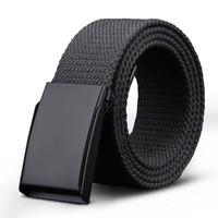 Canvas Nylon Belts Men Black Automatic Buckle Unisex Women Large Big Size Jeans Belts Plus LONG Extra Size 160 150 140 130cm
