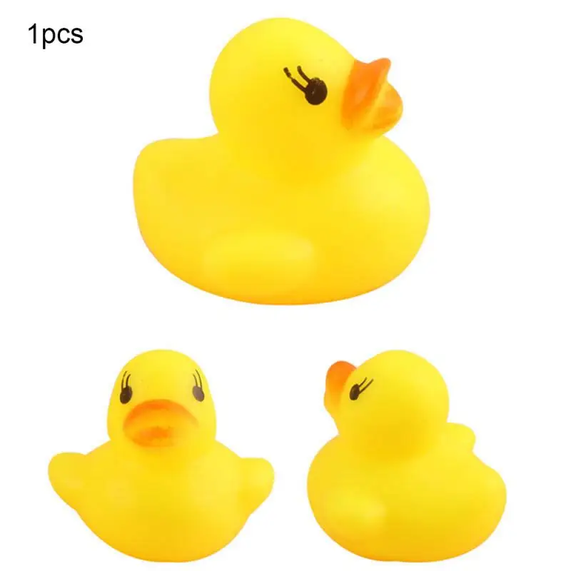 Patos de goma chirriantes para bebés y niños, juego divertido de agua, juguetes para recién nacidos, 1/2/3 piezas