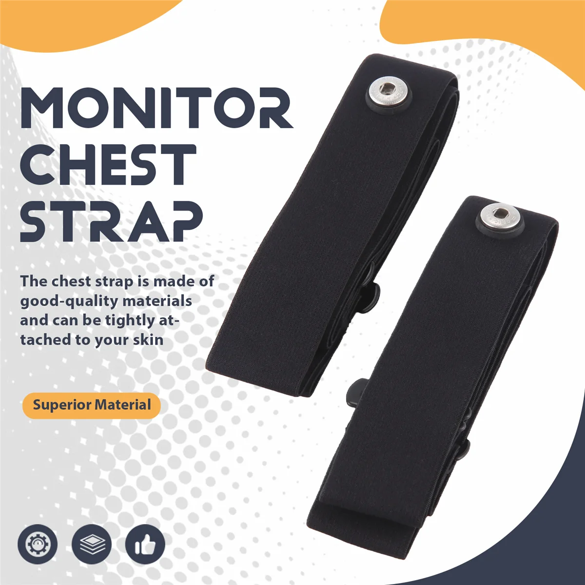 2 pçs elástico faixa de peito de freqüência cardíaca para geonaute wahoo garmin magene bryton coospo sensor de freqüência cardíaca cinto peito hgc