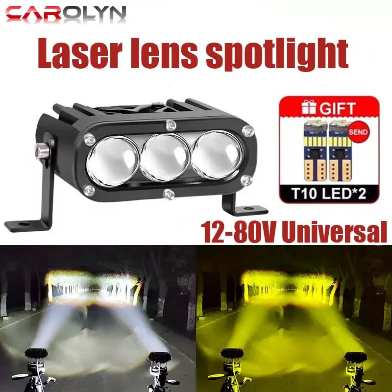 Carolyn 12V 24V 3 Bi LED Projector Lamp Lens Sportlight Car Fog Light Motorcycle Lorry Truck Retrofit