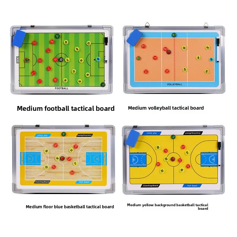 大型ポータブルアルミ合金製スタンド付き磁気消去式サッカー＆バスケットボール＆ビーチバレーボール戦術ボード