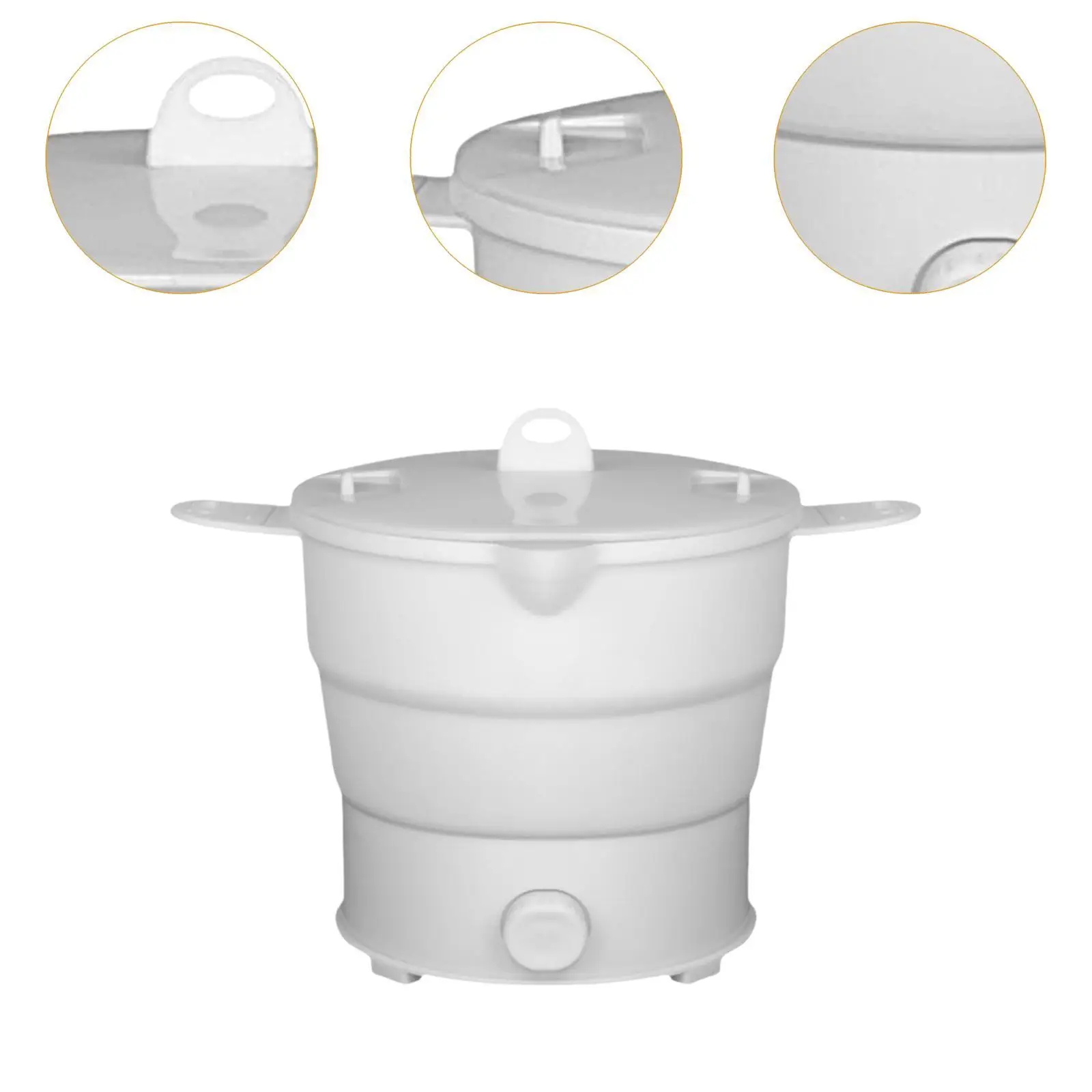 Water Boiling Pot with Steamer Multifunctional Foldable Electric Cooker for Porridge Business Trip Office Noodle Cooking Rice