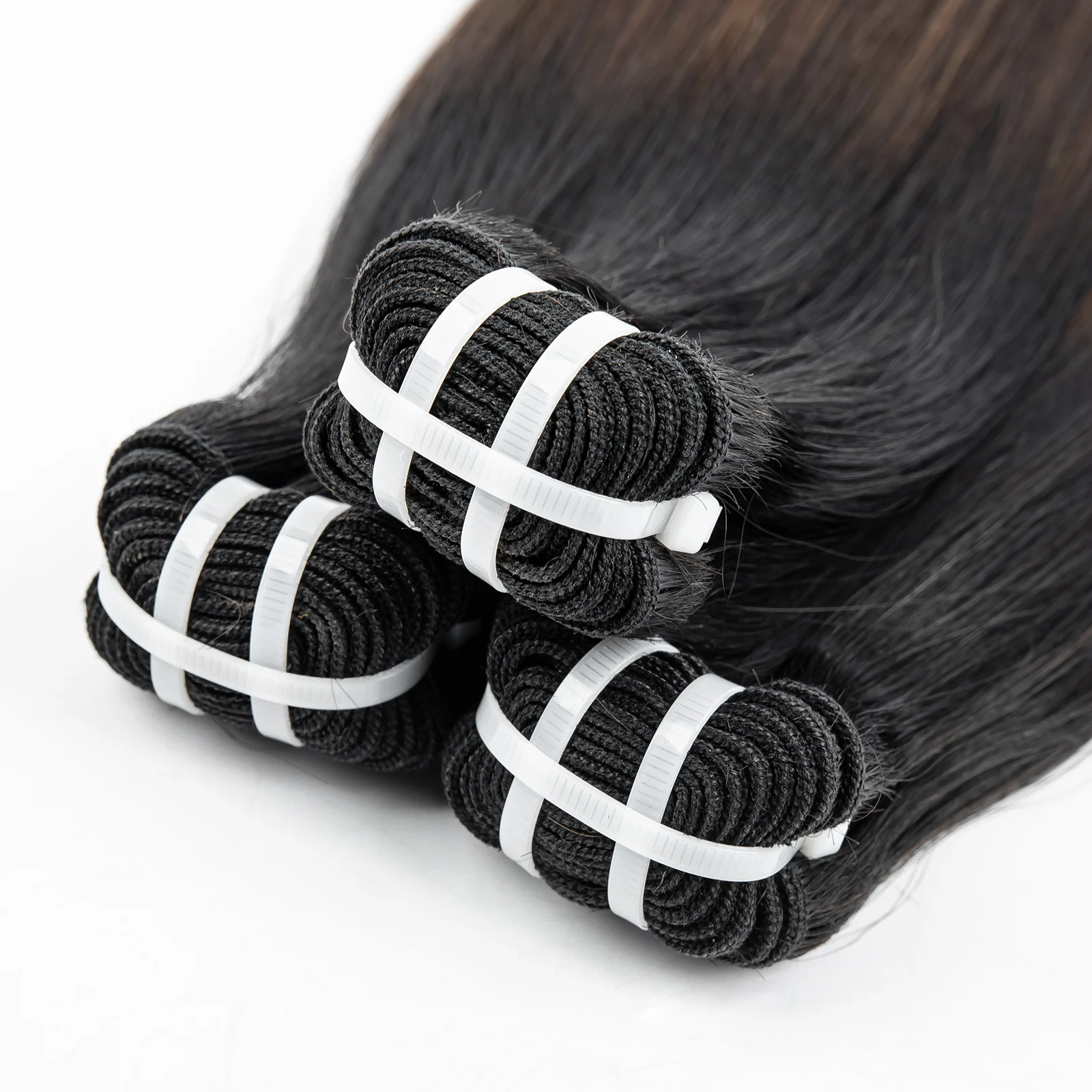 V Beauty ดิบผม Double Weft Virgin Human Hair น้ําผึ้งสีกระดูกตรงที่ยังไม่ได้ 16A เกรด Double Drawn Extensions