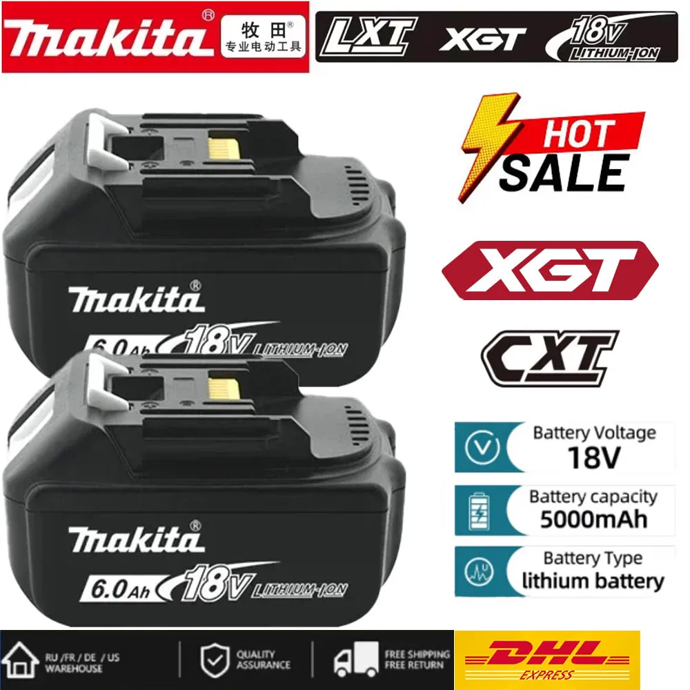 

New Genuine Makita 6Ah/5Ahfor Makita 18V Battery BL1830B BL1850B BL1850 BL1840 BL1860 BL1815 Makita Replacement Lithium Battery