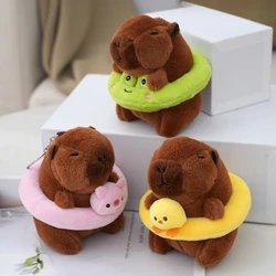 1-30PCS Kapybara Plush Toy Keychain Summer Flavour Water Dolphin Cartoon Cute Plush Charms Bag Charms Christmas Decoration