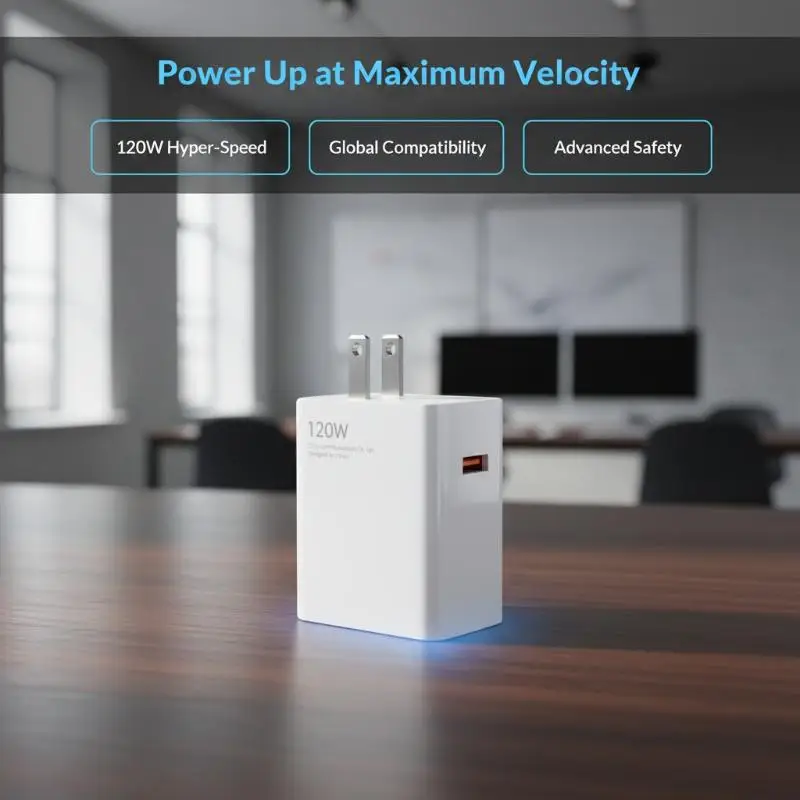 33W USB Fast Charging Wall Charger EU/US Plug, 6A Type‑C Charger Cable Quick Charge Phone Adapter