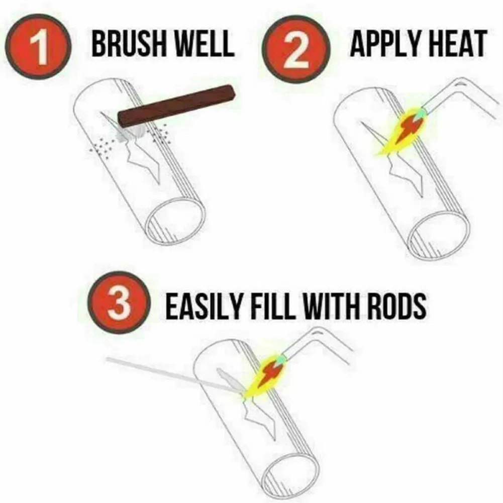 Replaces Useful Aluminum Welding Wire 30PCS/kit 33cm/1.08ft 380℃~400℃ Brazing Flux-Cored Rods Solution Welding