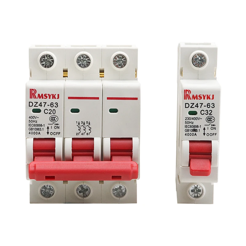 

Diesel generator accessories 6.5/8/10KW circuit breaker 220V380V overload protector DZ47-63 switch