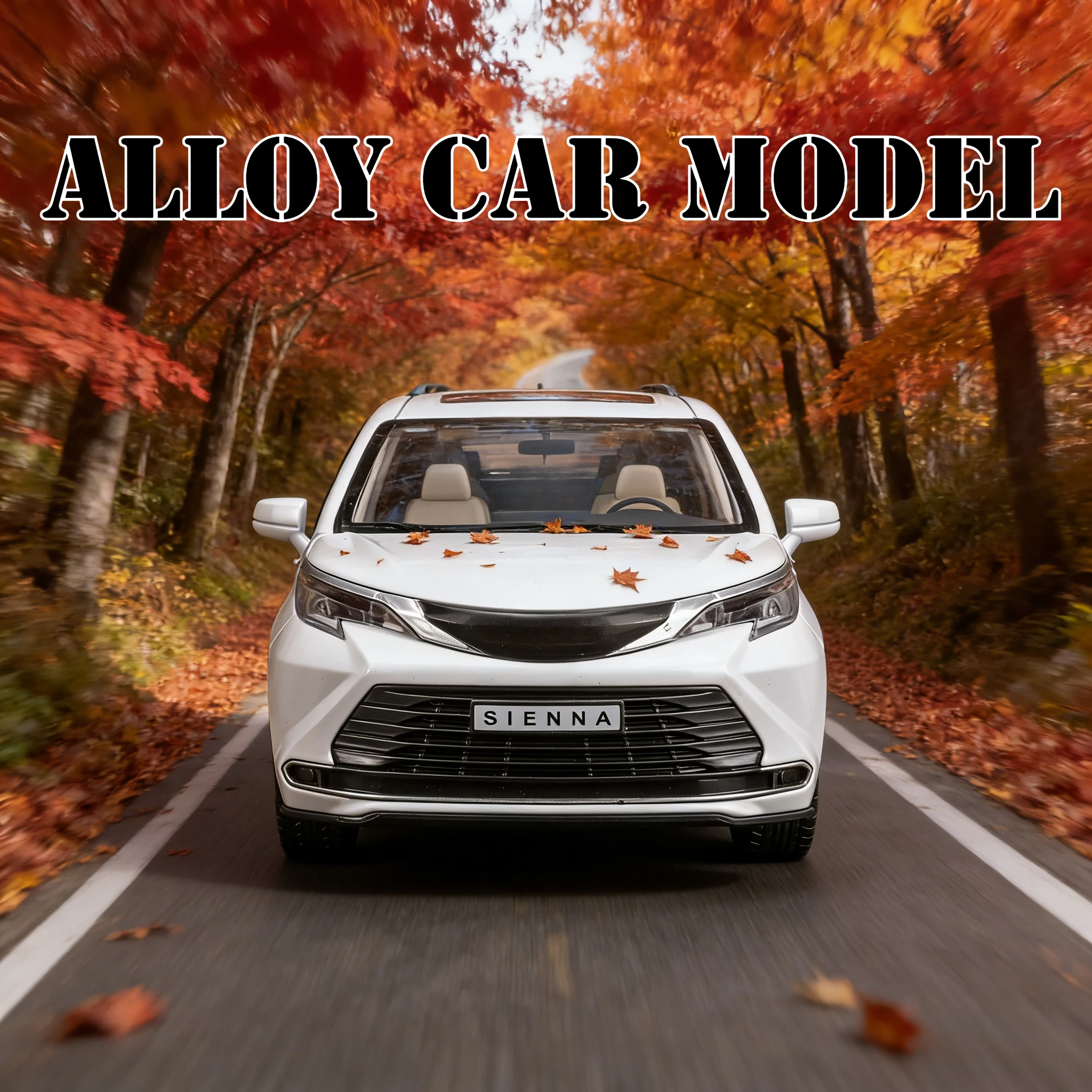 

Масштабная модель автомобиля Toyota Sienna MPV 1:24, коллекционная, из сплава, с открывающимися дверями, звуком и светом.