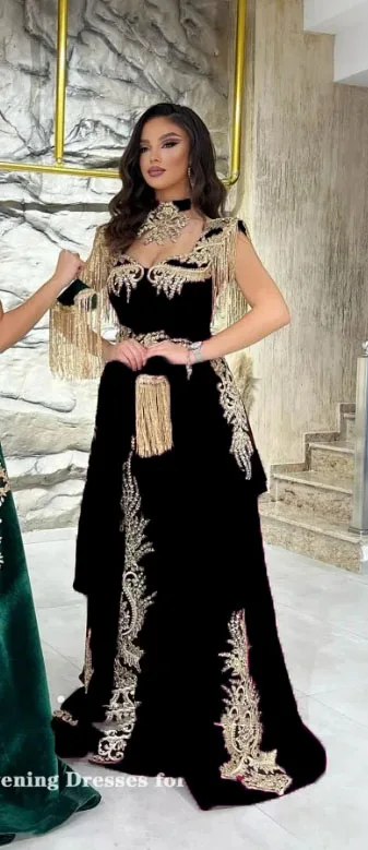 Eightale Karakou Kaftan Dress Gold 4