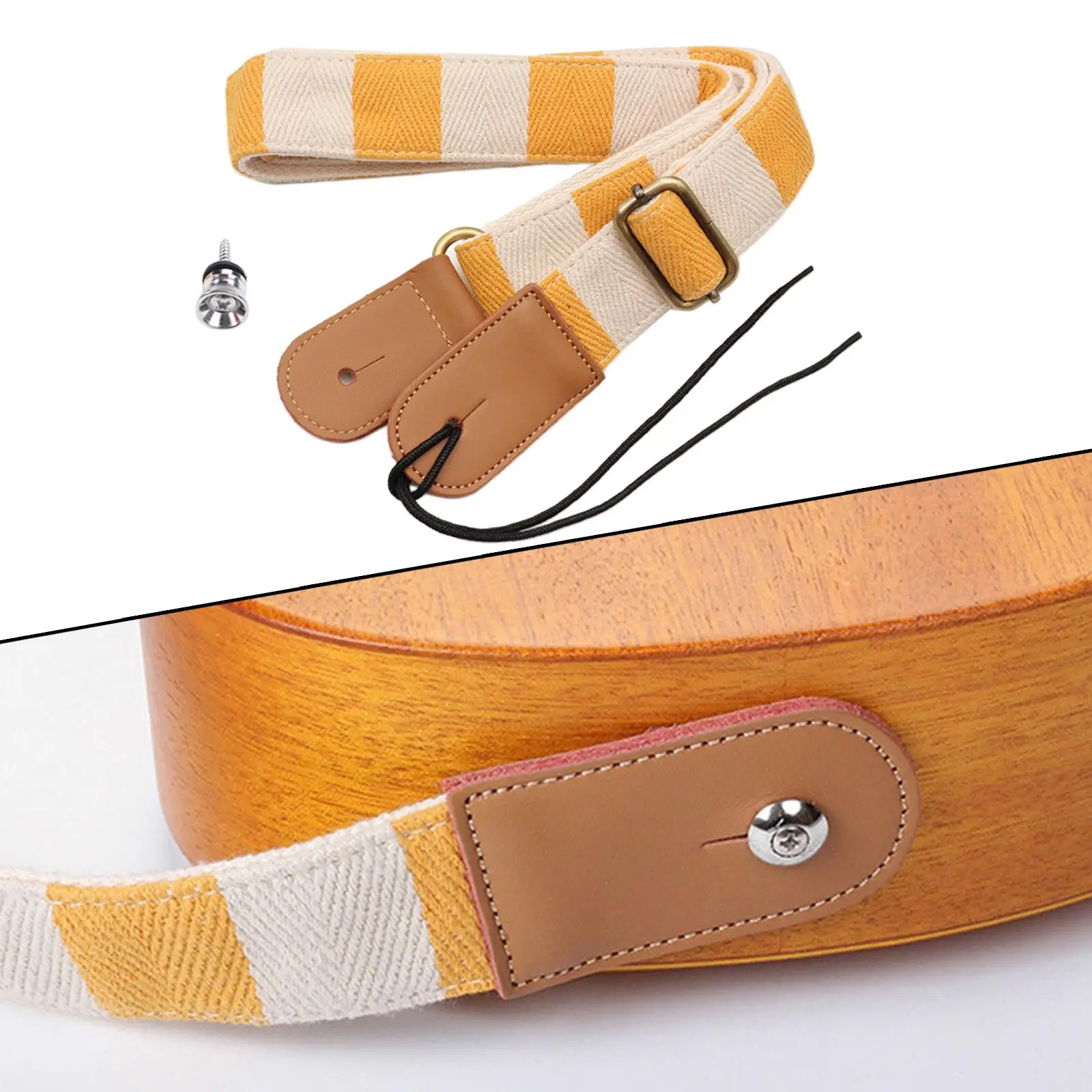 Ukulele Strap Adjustable 4cm Widen Hawaiian Guitar Back Straps for Ukulele 4