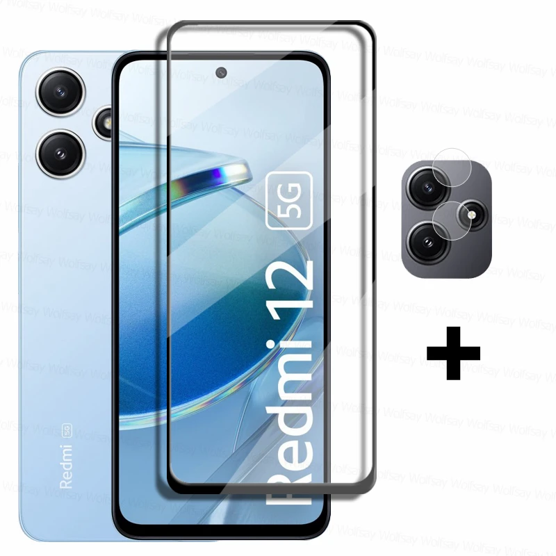 中古美品 Xiaomi Redmi 12 5G 本体 + スクリーンプロテクター Full Glue Glass For Xiaomi Redmi 12 5G Screen Protector Xiaomi