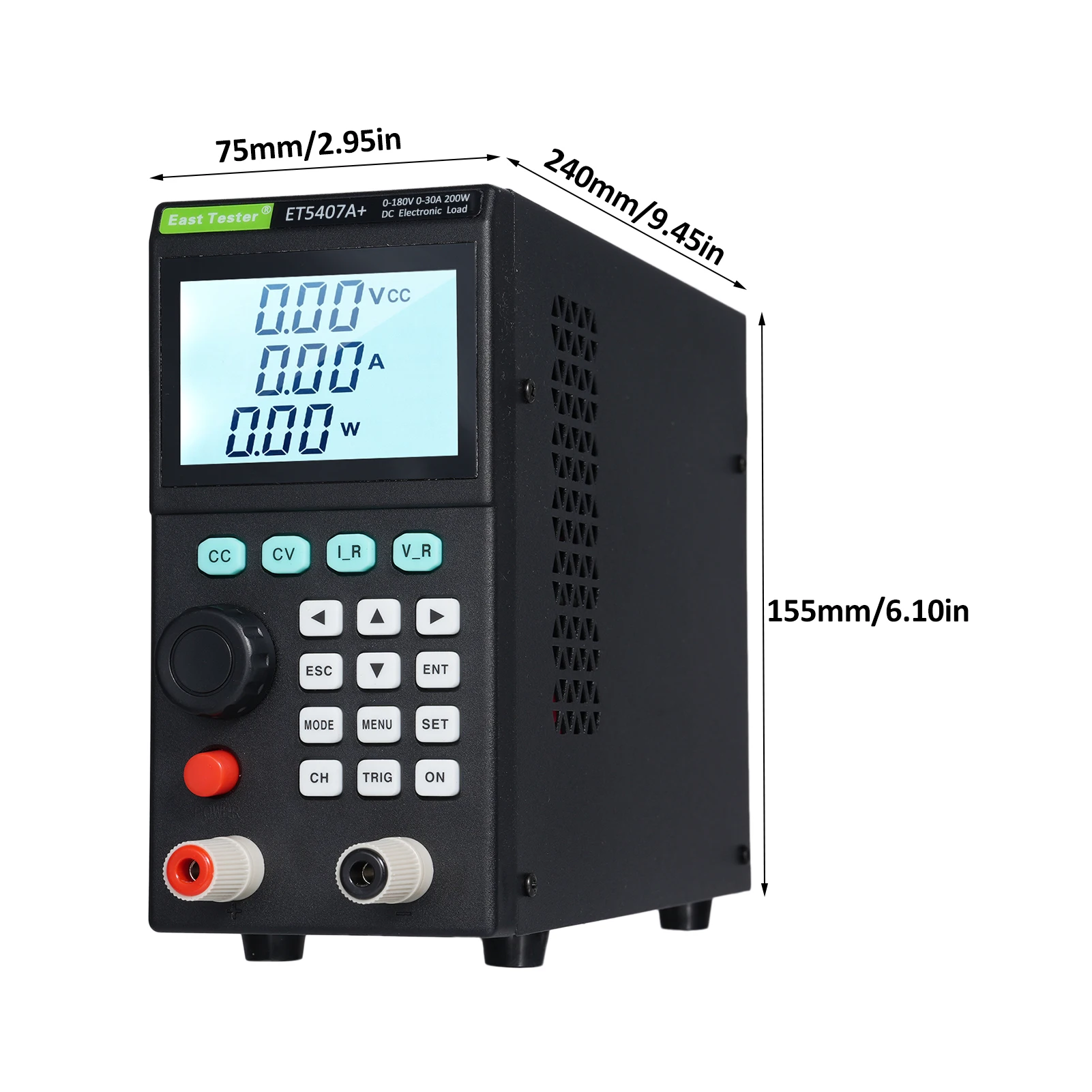 East Tester ET5407A+ 200W 0-180V 0-30A Programmable DC Electronic Load Tester 1mV/1mA Mini Battery Tester for CC/CV Test