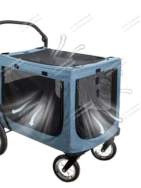 

Multifunctional Pet Stroller for Medium and Large Dogs and Cats, Portable Foldable Camping Stroller, Elderly Dog Mobility Cart