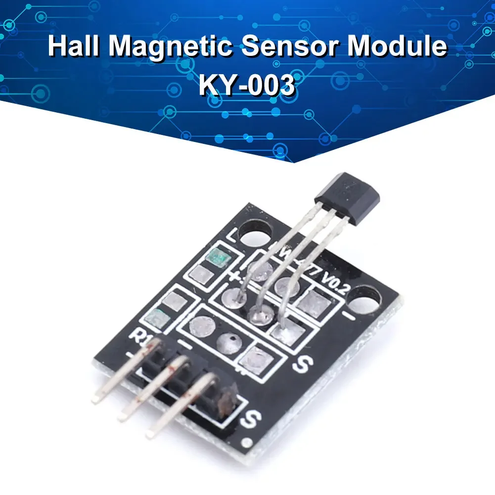 1-10PCS KY-003 A3144 Standard Hall Magnetic Sensor Module Work with Arduino Board Hall Effect Magnetic Sensor Module for Arduino