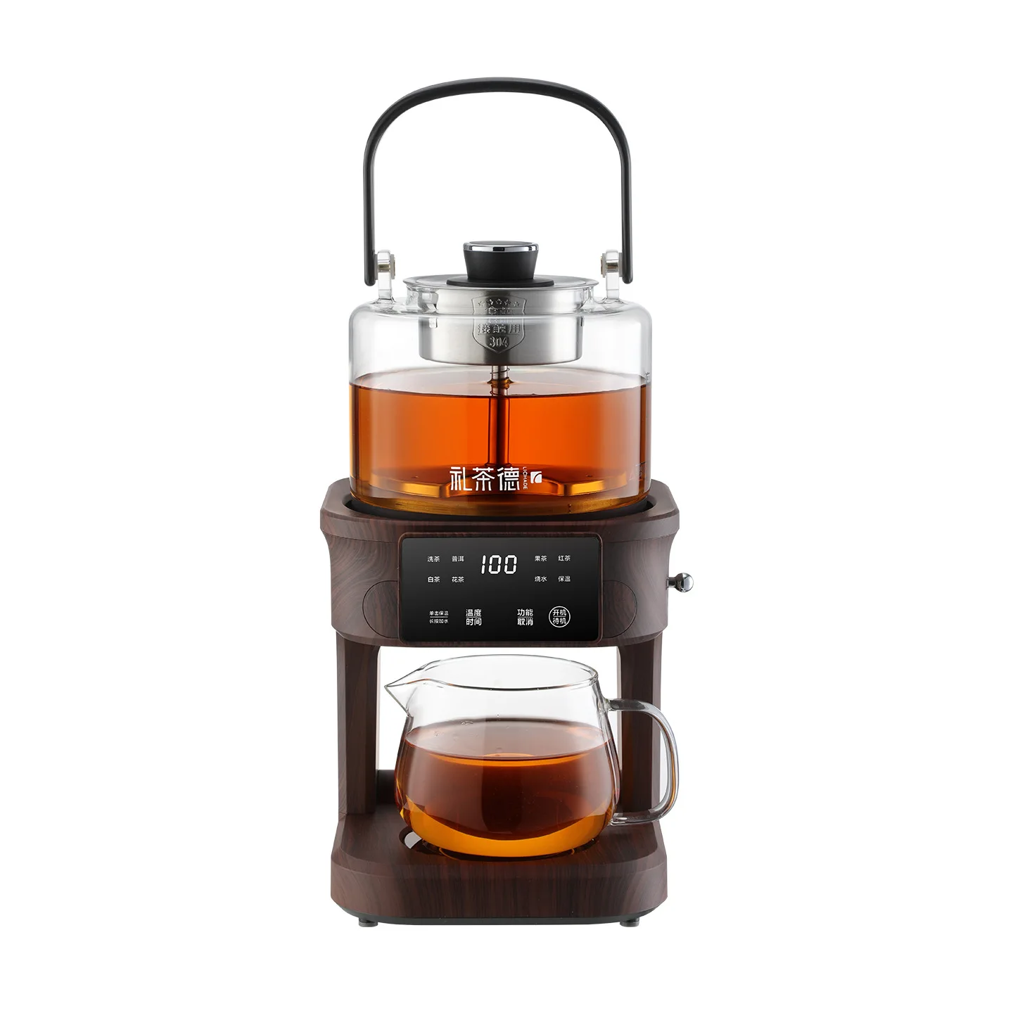 Electric Tea Maker Pure Titanium Automatic Water Filling Steam Tea Kettle Dual Zone Insulation All In One Tea Brewing Machine