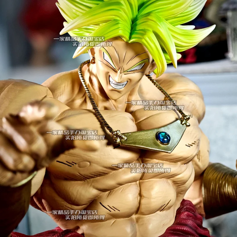 50CM  Dragon Ball Breaking Circle Broly Figure JT Statue Brother Super Saiyan GK Statue Model Ornament Boy Gift