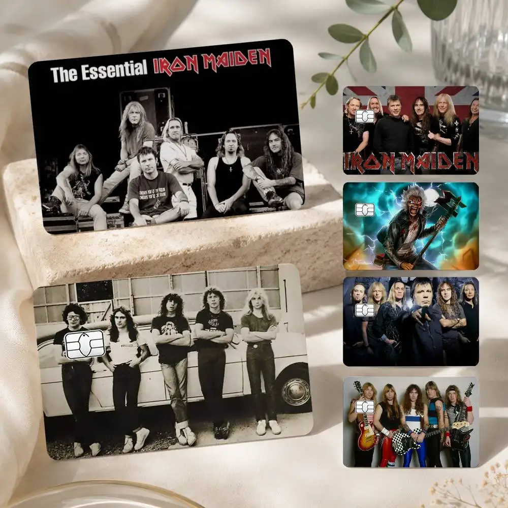 Eddie I-Iron Maiden 1Set 4Pcs Card Skin Stickers, Waterproof Decorative Film for Credit Debit Bank Bus IC Cards