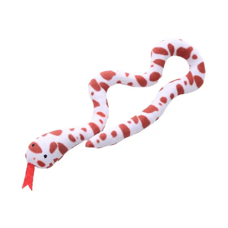 Cat Snake Toy Catnip Snake Toy Plush Cat Chew Toys Catnip Filled Cartoon Toy Cat Pillow Toys Entertaining Toys for Indoor Cats