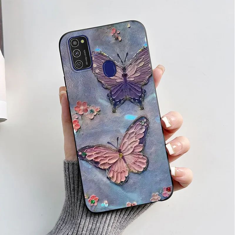 For Samsung Galaxy M21 M30S M21S M31 M31S Case Popular Butterfly Cover Soft Silicone Funda For Samsung M21 2020 SM-M215F Cases