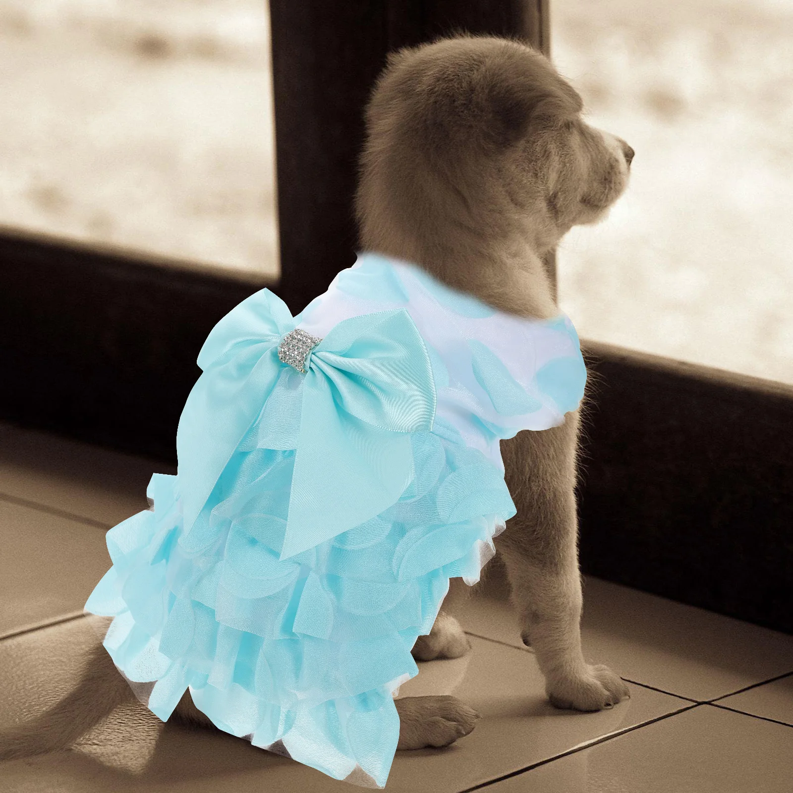 

Cute Pet Tutu Dress Purple Lace Puppy Apparel Small Clothes Bowknot Fashion pet clothes Pet Dog Dress dog dress