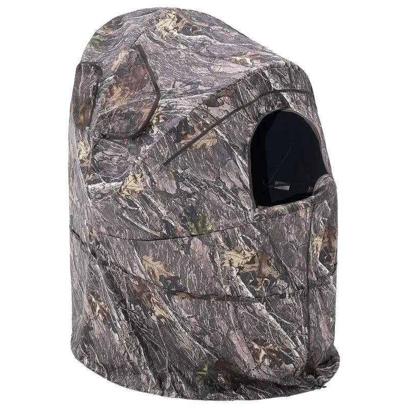 Hunting Blind 1 Person For Deer Turkey Hunting, Portable Camouflage Tent, Reinforced Durable Shelter, Silent Zipper Door Window, Compact Carry Bag view 7