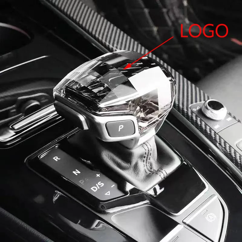 For Audi A4 A5 A6 A7 A8L Q5 Q7 Q8 RS4 RS5 RS6 RS7 S4 S5 SQ5 QS8 Crystal gear head Shift head Transmission handle cover