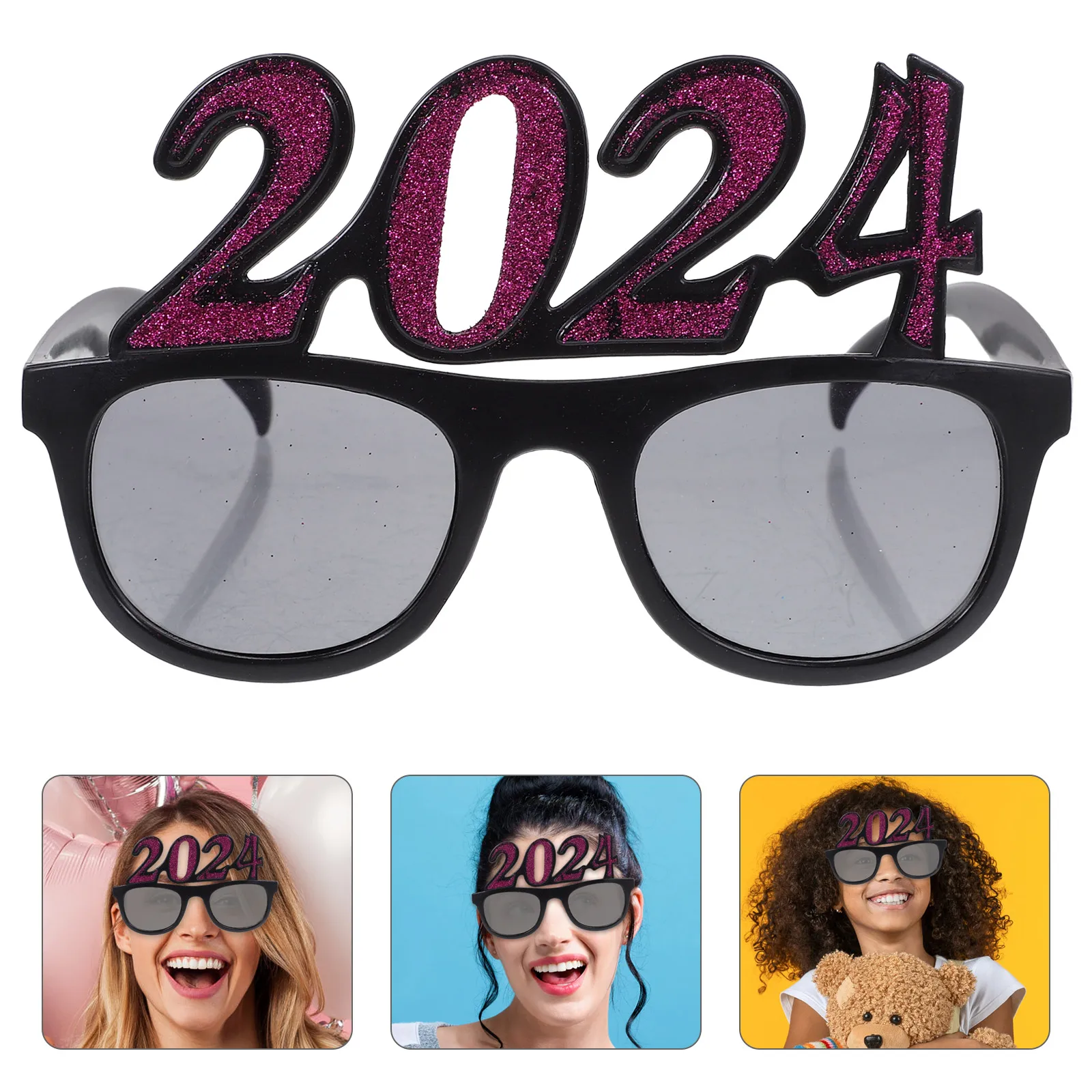 

2024 Plastic Number Eyeglasses New Year Party Supplies Photo Props Sunglasses For Decor Graduation Event
