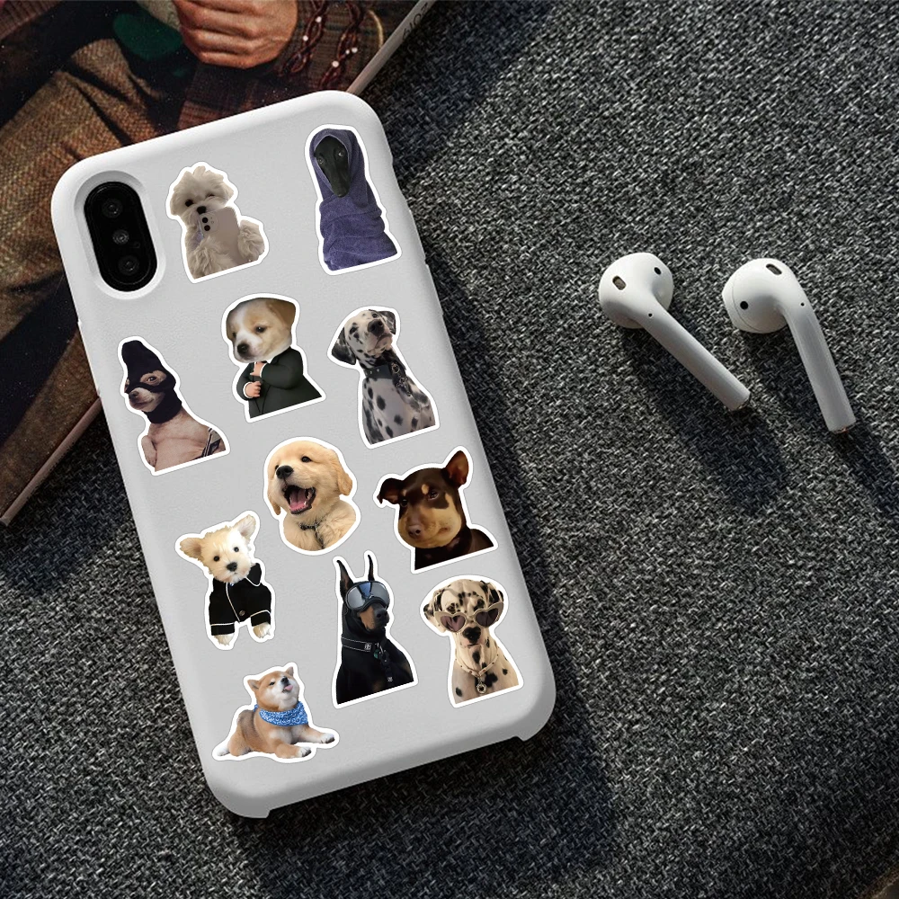 50pcs Cute Funny Dogs Stickers Cartoon Aesthetic Decals For Phone Laptop Suitcase Skateboard Refrigerator Waterproof Stickers