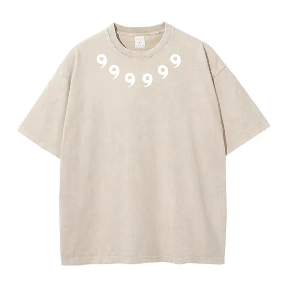 Men Vintage Washed TShirt Hip Hop Streetwear Anime Print T Shirt Harajuku 100% Cotton High Quality Summer Short Sleeve Top Tee image 6